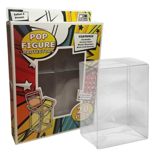 Image of Premium Funko Pop Figure Protectors / Display Cases - to protect 4" collectable Funko pop figures - Crystal Clear - Easy Assembly - Collect and Protect - 20 Pack (20, 4")