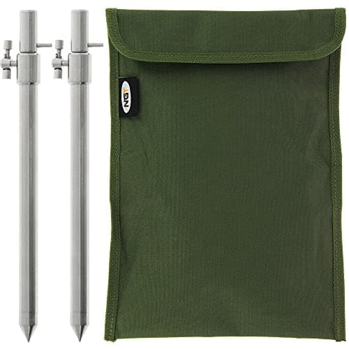 Image of DNA Leisure NGT 2X Stainless Steel Bank Sticks 20-35 or 30-50 with Storage Bag Carp Fishing (20-35cm)
