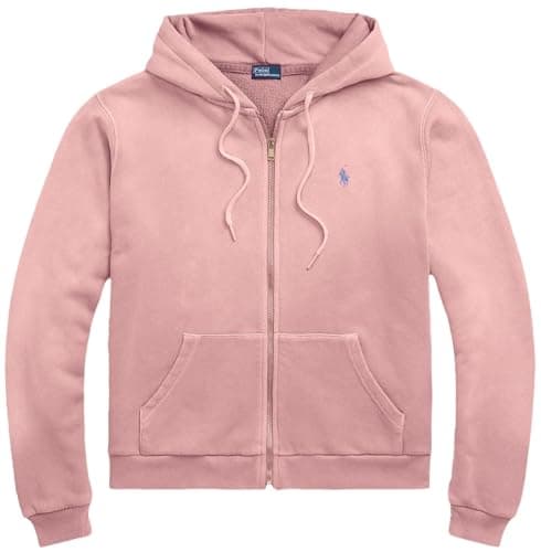Image of Polo Ralph Lauren Womens Full Zip Hoodie, Rl Pink Sand, XS