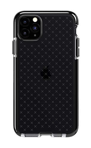 Image of Tech21 T21-7281 Protective Apple iPhone 11 Pro Max Case Thin Patterned Back Cover with FlexShock - Evo Check - Smokey/Black