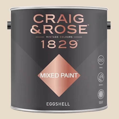 Image of Paint Stop CRAIG & ROSE 1829 EGGSHELL PALE MORTLAKE CREAM 2.5L