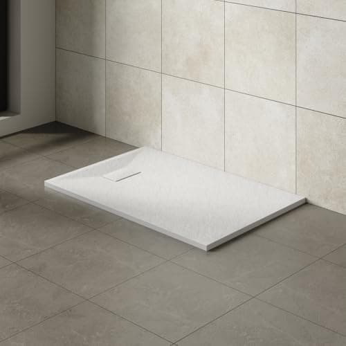 Image of Aquariss 1200x800mm SMC Anti Slip Shower Base Tray Rectangular for Shower Enclosure White