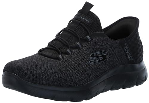 Image of Skechers Men's Summits Key Pace Hands Free Slip-in Loafer, Black/Black, 9 UK Wide