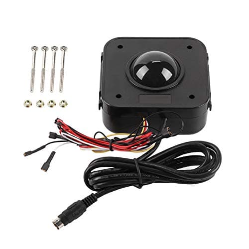 Image of LetCart Illuminated 4.5cm Round LED Trackball Mouse PS2 PCB Connector For Game Consoles Plastic Metal Durable Reliable Smooth Rolling Action