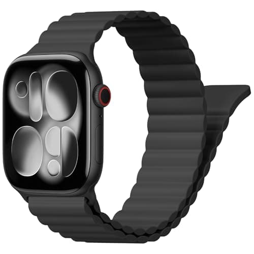 Image of Magnetic Silicone Straps for Apple Watch Strap 40mm 38mm 41mm 42mm 44mm 45mm 46mm iWatch Strap for Women Men,Waterproof Sport Band for Apple Watch Series 11 10 9 8 7 6 5 4 3 SE 3/2nd Ultra/3/2 49mm