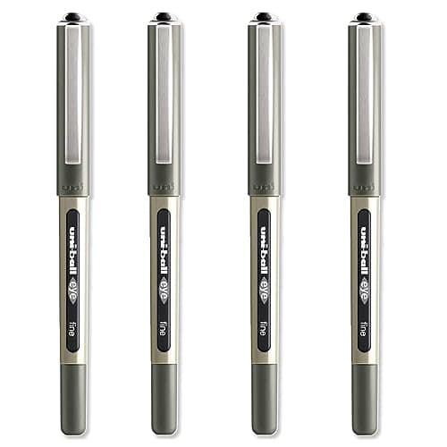 Image of uni-ball Eye UB-157 Rollerball Pen - 0.7mm Tip - Black (Pack of 4)