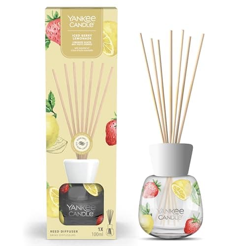Image of Yankee Candle Signature Reed Diffuser | Iced Berry Lemonade | 100ml | up to 10 Weeks of Fragrance for Women