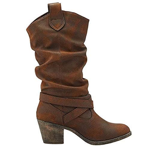 Image of Rocket Dog Womens Sidestep Cowboy Boots, Brown, 6 UK