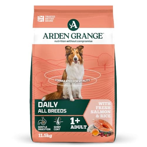Image of Arden Grange Adult Dry Dog Food with Fresh Salmon and Rice, 11.5 kg
