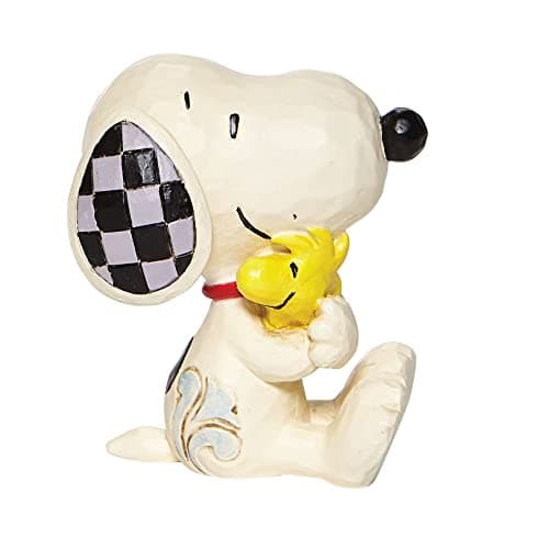 Image of Enesco Jim Shore Peanuts Snoopy with Woodstock 2.5" Mini Figurine