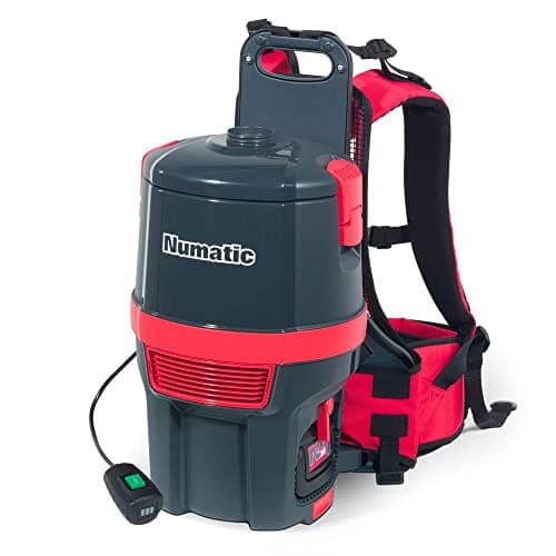 Image of AUK Numatic RSB150 1NX Commercial Backpack Battery Vacuum Cleaner 5 Litres 36v, Black/Red