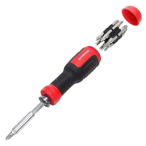 Image of SHARDEN Multi Screwdriver 13-in-1 Screw Driver Adjustable Screwdriver Set Multitool All in One with Torx Security, Flat Head, Phillips, Hex, Pozidriv and 1/4 Nut Driver