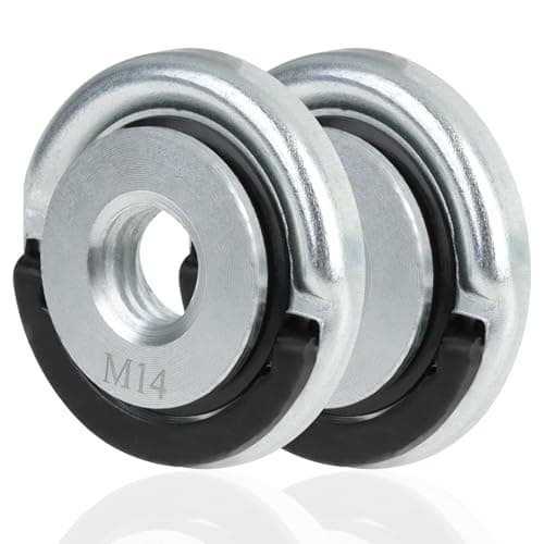 Image of 2PCS M14 Quick Release Nut, Quick Clamping Angle Grinder Nut Heavy Duty Self Locking Retaining Flange Nut for Angle Grinder Fitting Part