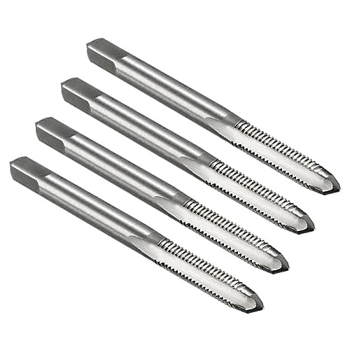 Image of sourcing map 4pcs Metric Thread Taps M5 x 0.8 H2 High Speed Steel Straight Flutes Machine Screw Taps Threading Tapping Repair Tools