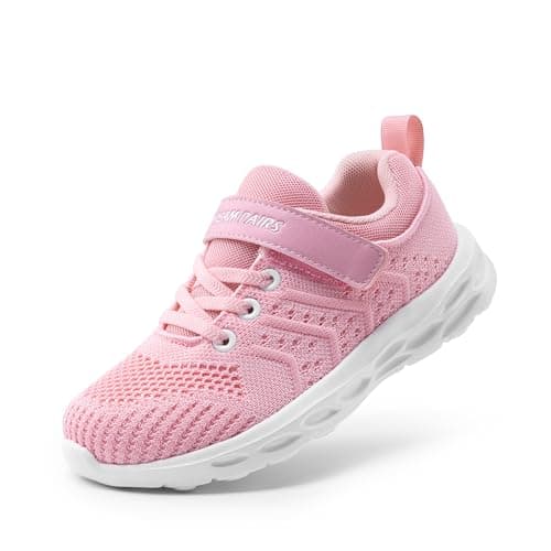 Image of DREAM PAIRS Boys Girls Shoes Kids Tennis EZ-Ons GoGetters Running Athletic School Sneakers for Little/Big Kid,Size 10 Little Kid,Pink,KD18001K