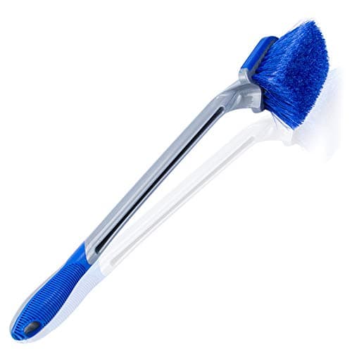 Image of WCBDUT Car Wheel Cleaning Brush, Wheel Brush for Car Alloy Wheel and Tyre Brush Cleaning, Rim Cleaner for Your Car, Motorcycle or Bicycle Tire Brush Washing Tool (Long Handle)