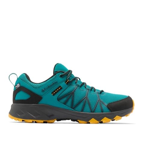 Image of Columbia Men's Peakfreak 2 Outdry Wide, Low Rise Trekking and Hiking Shoes, Teal Chloride/Stinger, 9 Regular