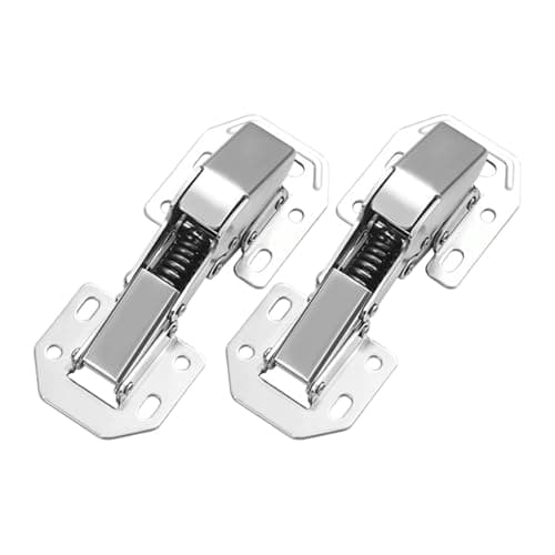 Image of KiBcsLic Door Hinge, Cabinet Door Fitting, Furniture Hinges, Folding Hinge, Made of Steel, Easy Installation, Effortless, for Kitchen Furniture, 5 Inch