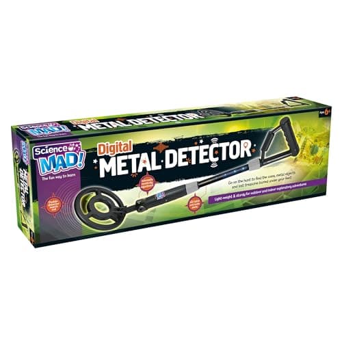 Image of Science Mad Digital Metal Detector for Kids - for Fun Indoor and Outdoor Explorations - Features Lightweight, Sturdy, Flashing Lights, Alerts When in Range, 6+ Years