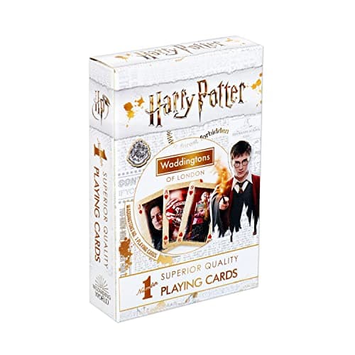 Image of Waddingtons Number 1 Harry Potter Playing Card Game, enter the magical world of Hogwarts and play with Harry, Ron, Hermione, Dumbledore, Snape and Hagrid, gift and toy for boys and girls Aged 4 plus