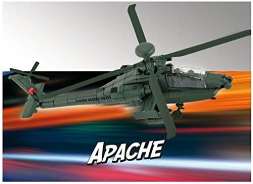 Image of Revell RV06453 06453 6453 1:100 AH-64 Apache Build & Play Plastic Model Kit, Multicolour, 1/100