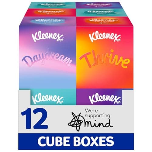 Image of Kleenex® Take a Moment Collection Tissues - 12 Cube Tissue Boxes - in Aid of Mind - Contains 4 Different Designs