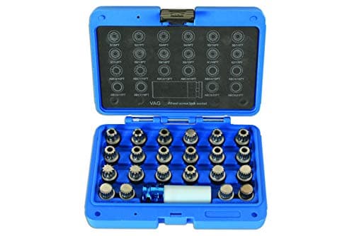 Image of Laser 6275 Locking Wheel Nut Key Set 23pc - for VAG