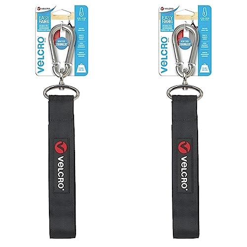 Image of Velcro Easy Hang Strap 38MM X 81CM Black (Pack of 2)