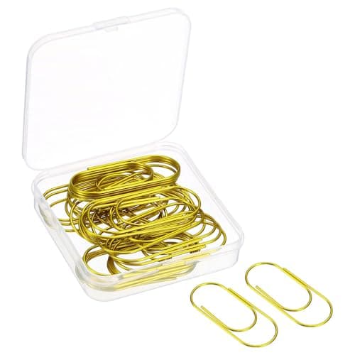 Image of TA-VIGOR 30Pcs Large Paper Clip, 50mm Giant Paper Clips, Wide Rust-Proof Strong Durable Bulk Bookmarks with Box for Office Supplies Document Organization Binder Bookmarks Planner,