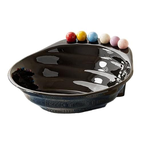 Image of Fruit Platter with Forks - 21.6x21.4x14.3cm Multifunctional Food Tray | Large Capacity Fruit Platter | Serving Snack Tray for House Party Family Gathering Afternoon Tea Time Picnic Outing Dinner