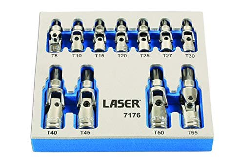 Image of Laser 7176 Tamperproof U/J Star Socket Bit Set 1/4"D, 3/8"D 11pc