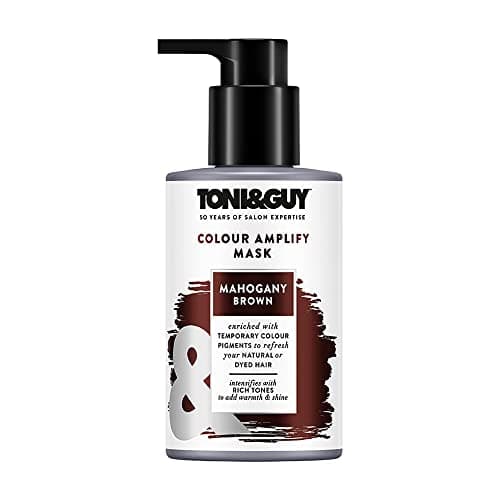 Image of Toni & Guy Mahogany Brown Colour Amplify Hair Conditioning Mask with Temporary Colour Pigments, Argan Oil & UV Protection Filters 200 ml