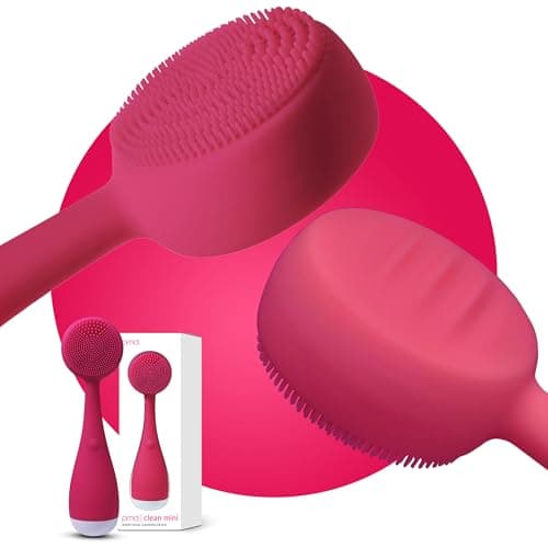 Image of PMD Clean Mini - Smart Facial Cleansing Device with Silicone Brush & Anti-Aging Massager - Waterproof - SonicGlow Vibration Technology - Clear Pores and Blackheads - Lift, Firm, and Tone Skin