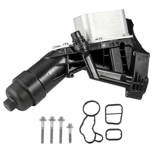 Image of Engine Oil Cooler Filter Housing Compatible with BMW 1 2 3 4 5 6 7 series X1 X3 X4 X5 X6 Aluminum Engine Oil Filter Housing Replaces 11428596283, 11428576429, 11428586673, 11428593771,11428585625
