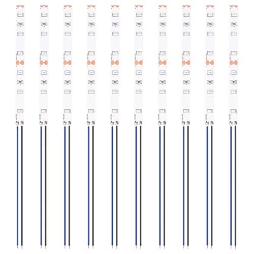 Image of Lyeteung 10 PCS 100mm 12V - 18V Pre Wired Strip, 2835 SMD LED Model Railway LED Lighting, Blue