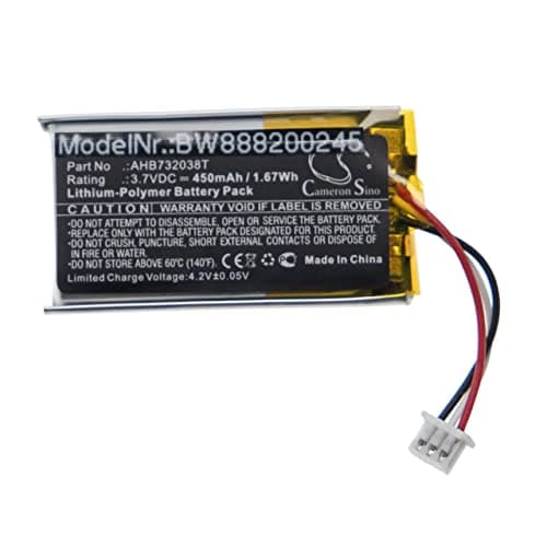 Image of vhbw Battery compatible with Epos Sennheiser Impact SDW 5034, SDW 5033, SDW 5016 Wireless Headset Headphones (450 mAh, 3.7 V, Li-polymer)