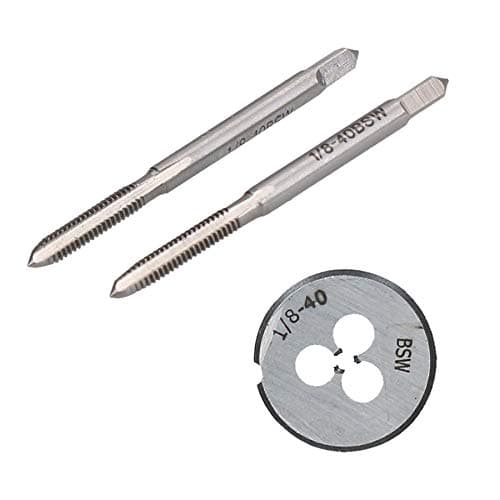 Image of 1/8" x 40 BSW Whitworth Tap & Die Set Taper Plug & Die Tungsten Steel