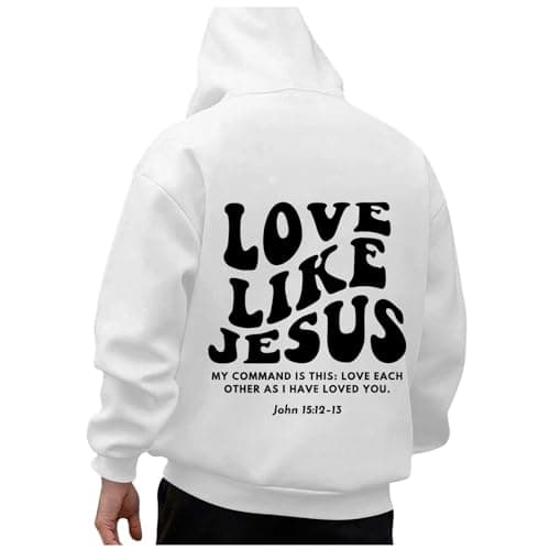 Image of Thick Pullover Women's Graphic T-Shirts Hooded Sweatshirts Pullover Tops for Women Best Friend Gifts Jumper, White, XXL