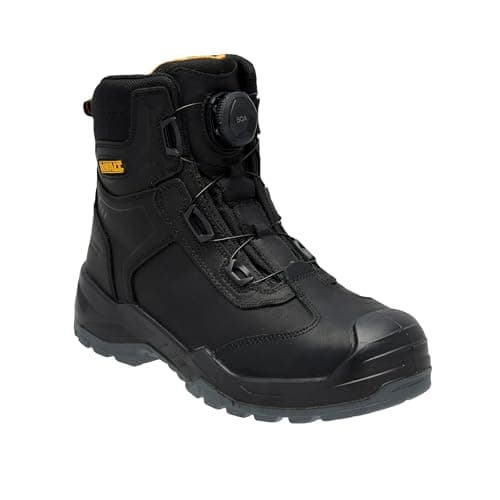 Image of DEWALT Richardson Men's Nubuck Leather, Wide Fitting, BOA Fastener, Steel Toe Safety Work Boot, Black, UK11