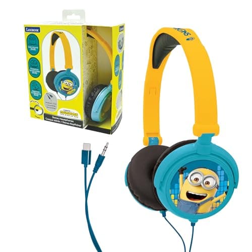 Image of LEXIBOOK, Despicable Me Minions, Stereo Headphones, kids safe volume, foldable and adjustable, yellow/black, HP010DES