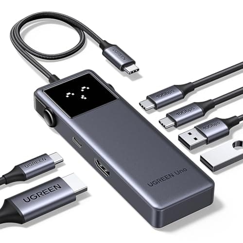 Image of UGREEN Uno 6 in 1 USB-C Hub with 10Gbps USB-C & USB-A Data Ports 4K@60Hz HDMI for MacBook Pro/Air, iPad Pro, Surface, XPS, Thinkpad and More.