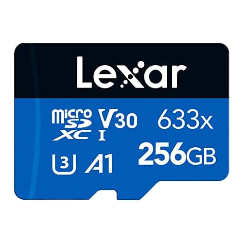 Image of Lexar 256GB Micro SD Card, microSDXC UHS-I Card + SD Adapter, microSD Memory Card up to 100MB/s Read, A1, Class 10, U3, V30, TF Card for Smartphones/Tablets/IP Cameras