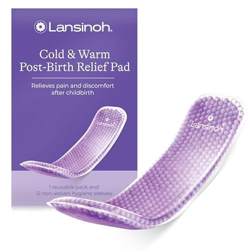 Image of Lansinoh Cold & Warm Perineal Relief Pads - Reusable Freezer Microwave - Post-Birth Cooling Pads - Postpartum Essentials
