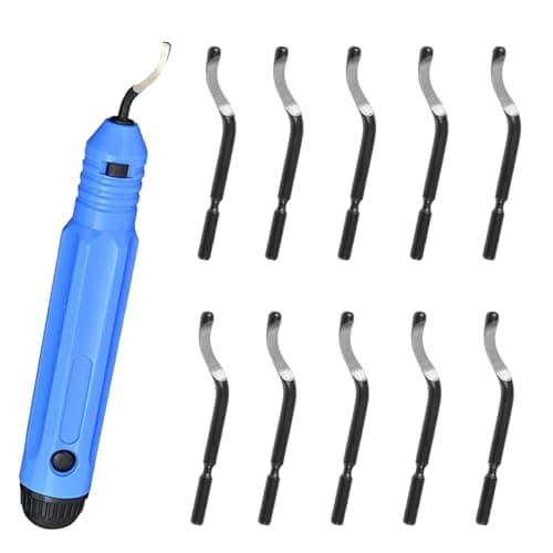 Image of 11-Piece Deburring Tool Kit - Durable Hand Tools for Metal, Pipe and Plastic, Great for DIY and Professional Use