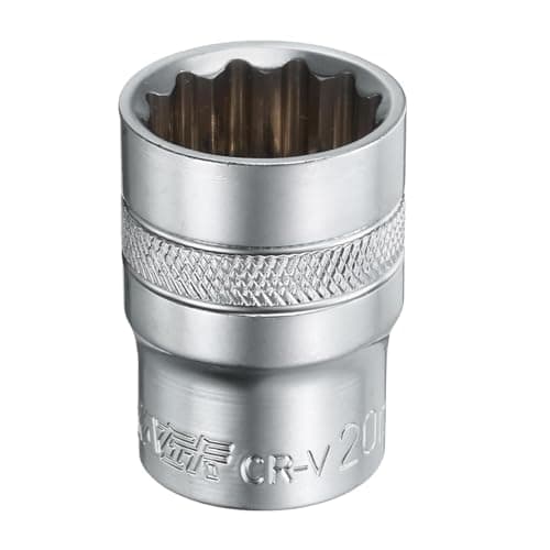Image of Youzzei 20mm 1/2 Inch Square Drive Socket, 12 Point Metric Socket, Polishing Chrom Vanadium Alloy Steel 20mm Sockets 1/2" Drive for Car Repair Mechanical Maintenance Home Use