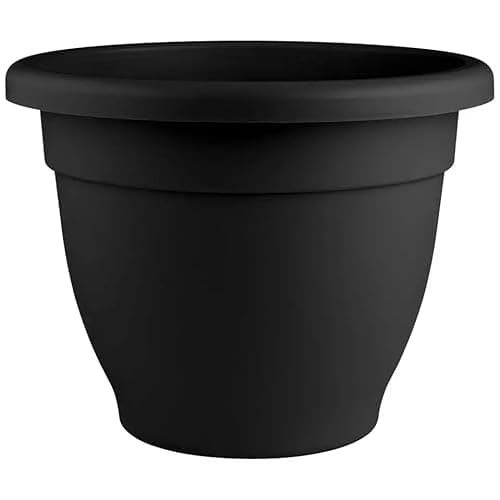 Image of New Black Extra Large Round Bell Plant Pot 55cm Planter Indoor Outdoor Garden Pot N-23