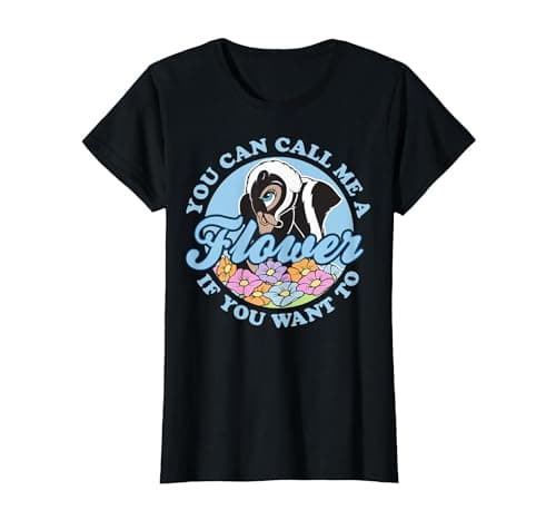 Image of Disney Bambi You Can Call Me A Flower If You Want To T-Shirt, Women, Black, X-Large