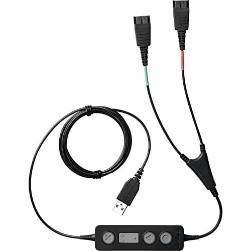 Image of Jabra Link 265 - audio cables (USB2.0, Male, 2x QD, Male, Black), 1