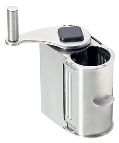 Image of KitchenCraft World of Flavours Rotary Action Parmesan Cheese Grater, Stainless Steel