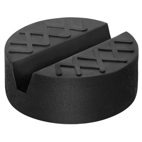 Image of URAQT Car Jack Pad, Universal Floor Jack Rubber Pad, Slotted Trolley Jacking Blocks Adapter, Pinch Weld Side Frame Rail Protector for Trolley Jack, Vehicle Lift and Axle Stand, 65 * 65 * 33MM